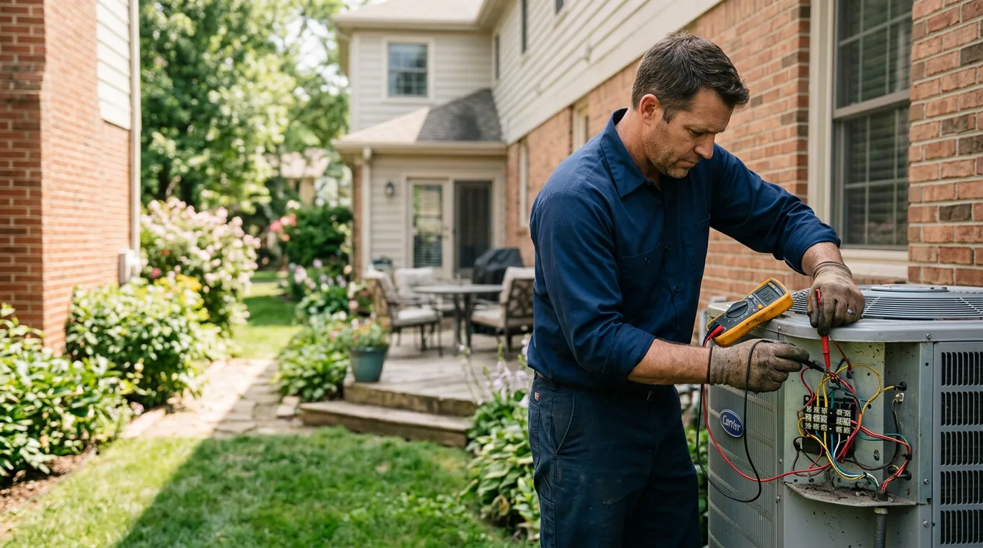 HVAC technician working near Hamilton, ND
